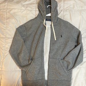 Grey polo hooded jacket